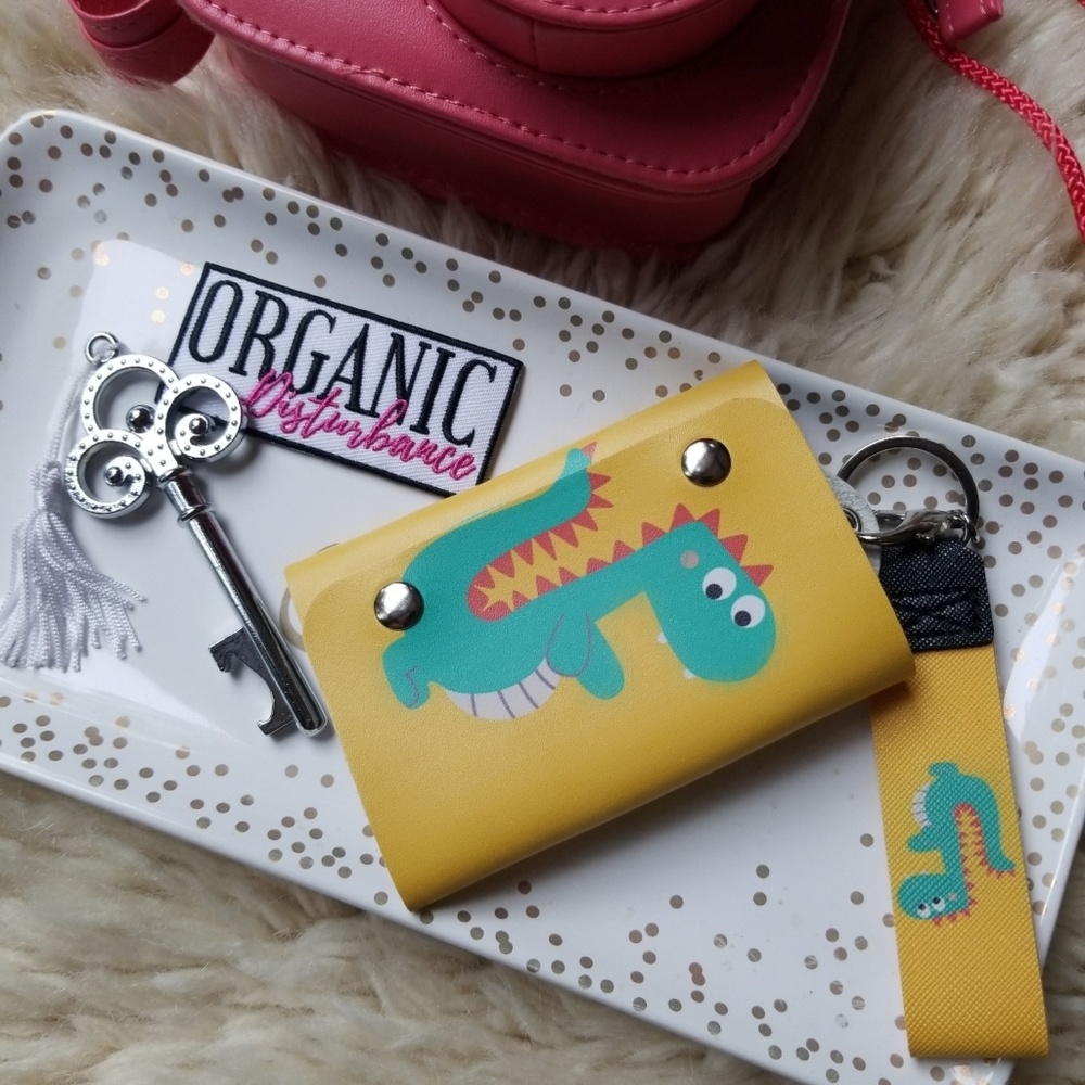 3 For $15 NWT Dinosaur Print Key Case Wallet